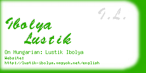 ibolya lustik business card